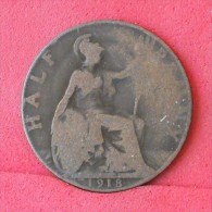 GREAT BRITAIN  1/2  PENNY  1918   KM# 809  -    (Nº11855) - C. 1/2 Penny
