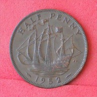 GREAT BRITAIN  1/2  PENNY  1952   KM# 868  -    (Nº11857) - C. 1/2 Penny