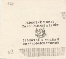 J1522 - Czechoslovakia (1945-79) Control Imprint Stamp Machine (R!): Uniformly In The Struggle For Socialism And Peace.. - Probe- Und Nachdrucke