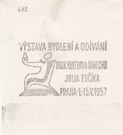 J1524 - Czechoslovakia (1945-79) Control Imprint Stamp Machine (R!): Exhibitions Housing And Clothing; Julius Fucik Park - Proeven & Herdrukken
