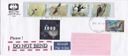 2015 Canada - Nice Cover Sent To Romania 5 Stamps Birds Fauna Nature Stationery Entier - 1953-.... Règne D'Elizabeth II