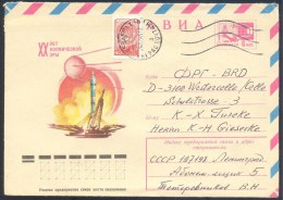 Russia CCCP USSR 1977 Postal Stationery Cover: Space Weltraum Espace: Sputnik, 20 Years Of Space Flights - Russie & URSS