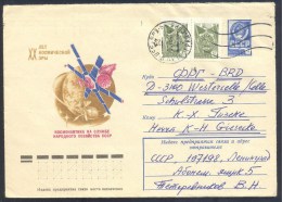 Russia CCCP USSR 1977 Postal Stationery Cover: Space Weltraum Espace: 20 Years Of Space Flights - Russia & USSR