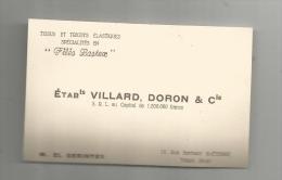 Carte De Visite , établissement VILLARD , DORON & Cie , Tissus Et Tricots élastiques , SAINT ETIENNE - Visitenkarten