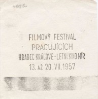 J1544 - Czechoslovakia (1945-79) Control Imprint Stamp Machine (R!): Workers Film Festival - Summer Cinema "Peace" - Proeven & Herdrukken