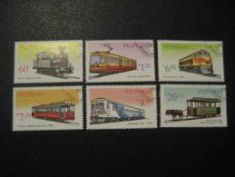 PILIPINAS Philippines Yvert 1412/7 Set Used Cat. 2009 6 Eur Tram Tramway Tramways Street Car Train Trains Railway - Tranvie