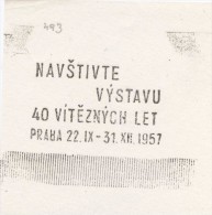 J1558 - Czechoslovakia (1945-79) Control Imprint Stamp Machine (R!): Visit The Exhibition "40 Years Of Victory", 1957 - Proofs & Reprints