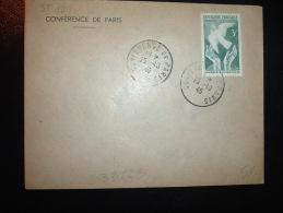 LETTRE TP CONFERENCE DE LA PAIX 3F OBL. 29-7-46 CONFERENCE DE PARIS - ....-1949