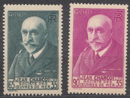 France 1938 Yvert#377-377A Mint Hinged (avec Charnieres) - Neufs