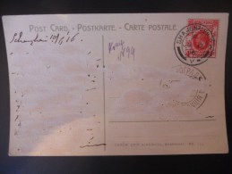 Hong Kong Carte De 1916  Timbre De Hong Kong, Cachet De Shanghai - Storia Postale