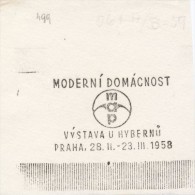 J1568 - Czechoslovakia (1945-79) Control Imprint Stamp Machine (R!): Modern Household; Exhibition U Hybernu; Prague 1958 - Probe- Und Nachdrucke