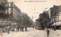 PARIS  AVENUE DE CHOISY TRAMWAY ANIMEE - Arrondissement: 13