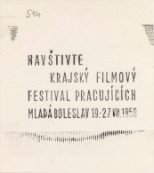 J1597 - Czechoslovakia (1945-79) Control Imprint Stamp Machine (R!): Visit The Regional Workers Film Festival 1958 - Essais & Réimpressions