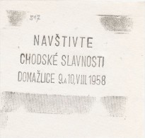 J1603 - Czechoslovakia (1945-79) Control Imprint Stamp Machine (R!): Visit Chod Festivities, Domazlice, 9.-10.VIII.1958 - Ensayos & Reimpresiones