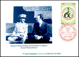 ALGERIJE  2014 FDC - 60th Anniv. Algerian Revolution Boumedienne Haile Selassie - Briefe