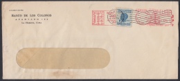 FM-20  CUBA PITNEY BOWES. 1955. FRANQUEO DE BANCO DE LOS COLONOS CON PUBLICIDAD. BANK SEGURITY. - Unused Stamps