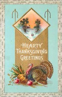 107805-Thanksgiving, Samson Brothers No 33A-3, Small Turkey & Winter Home Scene - Giorno Del Ringraziamento