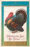 107820-Thanksgiving, Samson Brothers No S 501-B-2, Large Colorful Turkey Facing Left - Giorno Del Ringraziamento