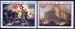 ##Congo - Brazzaville 1968. Republique Du Congo. French Revolution. Paintings. Michel 163-64. MNH(**) - Franz. Revolution