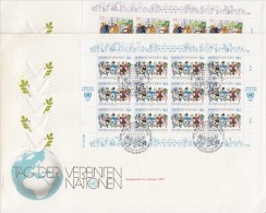UNO Vienna 1987 United Nations Day 2v In 2 Sheetlets On 2 FDC ** Mnh (F3392) - FDC