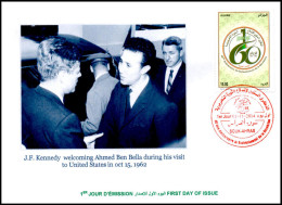 ALGERIJE  2014 FDC - 60th Anniv. Algerian Revolution Ben Bella John F. Kennedy - Briefe