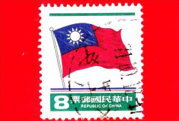 TAIWAN  - Repubblica Di Cina - Usato - 1981 - Bandiera - National Flag - 8 - Gebraucht