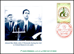 ALGERIJE  2014 FDC - 60th Anniv. Algerian Revolution Ben Bella  With John F. Kennedy - Briefe