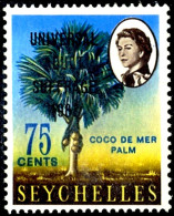 SEYCHELLES-COCONUT DER PALM TREES- OVPT-UNIVERSAL ADULT SUFFRAGE-MLH-A6-474 - Seychelles (1976-...)