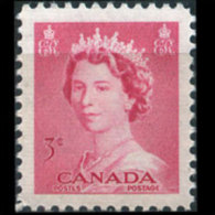 CANADA 1953 - Scott# 327 Queen 3c MNH - Ungebraucht