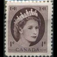 CANADA 1954 - Scott# 337 Queen 1c MNH - Unused Stamps