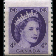 CANADA 1954 - Scott# 346 Queen Coil 4c MNH - Unused Stamps