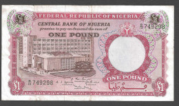 NIGERIA  : 1 Pound - 1967 - P8 - XF - Nigeria