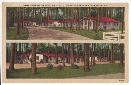 Briarcliffe Motor Hotel, Myrtle Beach SC South Carolina - US 17 Roadside Motel C1940s Postcard [8379] - Myrtle Beach