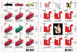 New Neu Europa CEPT 2015 2 S/S Of 8 Stamps + Labels; Children Toys; Transport, Cars; Horses  Fauna - 2015