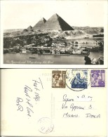 EGYPT EGITTO  The Pyramids And Village During Nilo Flood 3 Nice Stamps - Pyramides