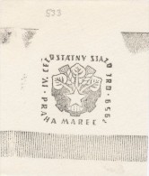 J1635 - Czechoslovakia (1945-79) Control Imprint Stamp Machine (R!): National Congress United Agricultural Cooperatives - Proeven & Herdrukken