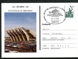 BERLIN PP109 C2/001 Privat-Postkarte STADTHALLE BREMEN Sost. 1989  NGK 5,00 € - Privatpostkarten - Gebraucht