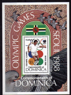 DOMINIQUE   BF 126   * *   ( Cote 7e ) JO  1988  Football  Soccer  Fussball Stade Colombes - Unused Stamps