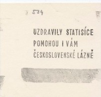 J1639 - Czechoslovakia (1945-79) Control Imprint Stamp Machine (R!): Heal Yourself Thousands - Czechoslovak Spas - Termalismo