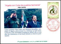 ALGIIRIE  2014 FDC - 60th Anniv. Algerian Revolution Bouteflika With Fidel Castro - Covers