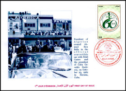 ALGIIRIE  2014 FDC - 60th Anniv. Algerian Revolution Ben Bella  With Fidel Castro - Briefe