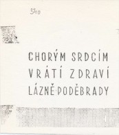 J1650 - Czechoslovakia (1945-79) Control Imprint Stamp Machine (R!): Diseased Hearts Back Health Spa Podebrady - Essais & Réimpressions