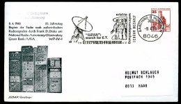 BERLIN PU124 B1/002 Privat-Umschlag RADIOSIGNALE OZMA Garching 1985 - Sobres Privados - Usados