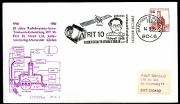 BERLIN PU124 C1/001 Privat-Umschlag TRIEBWERK-ENTWICKLUNG Garching 1985 - Sobres Privados - Usados