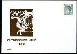 BERLIN PU139 C1/002 Privat-Umschlag OLYMPISCHES JAHR  ** 1988  NGK 5,00 € - Sobres Privados - Nuevos