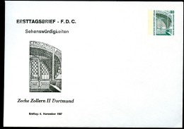 BERLIN PU139 D2/001a Privat-Umschlag ZECHE ZOLLERN DORTMUND ** 1987  NGK 5,00 € - Buste Private - Nuovi