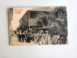 Carte Postale Ancienne : BENIN , DAHOMEY : Cotonou, La Gare, Animé, Timbre, PLAN RARE - Benín