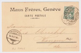 Schweiz, 1907, Selt. Perfin,aus  Genf  # 1280 - Gezähnt (perforiert)