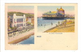 Delcampe - NICE - ALPES MARITIMES - PALAIS DE LA MEDITERRANEE ET JETEE PROMENADE - Monuments, édifices