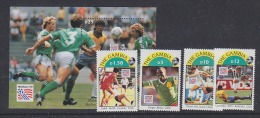 The Gambia 1994 World Cup Football USA 4v + M/s  ** Mnh (WC011A) - 1994 – Vereinigte Staaten